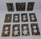 Vintage Mcm Metal Light Switch   Plug Plate Covers Amer Tack   Hdwe 1960s Decor