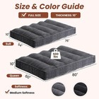 10  Futon Mattress Queen Size Futons Sofa Couch Bed With Straps Thick Corduroy