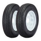 2 Pack St175 80d13 Trailer Tires With Rims 175 80 D 13 Lrc 5 Lug On 4 5   6pr