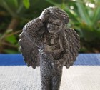 1999 Ricker Pewter Winged Angel W Star Wand No 3799 3 25in Tall