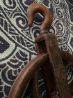Steampunk Antique Cast Iron Well Pulley Vintage Farm Barn Wheel Industrial