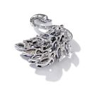 Elegant Vintage Crystal White Swan Brooch Rhinestone Animal Women Fashion New