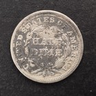 1857  p  Seated Liberty Silver Half  Dime  grades F Ground Find  free Ship C6166
