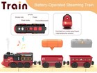 Toy Train Electric Train Set For Wooden Tracks  Christmas Motorized Train Toy   