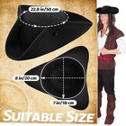 Pirate Hat For Men Women pirate Costume Accessories Hat colonial Trian   