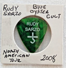 Rudy Sarzo Blue Oyster Cult Tour Issued Guitar Pick 2008 North America Tour