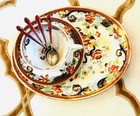 4 Pc Norwegian Gilded Silver And Enamel Coffee Spoons In Unique Burnt Orange