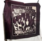 Bon Jovi New Jersey Vintage 1989 Cloth Flag Large 44    X 40    Full Band Photo