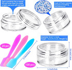 100 Pcs 5g Empty Plastic Containers With Clear Lids mini Makeup Sample Container