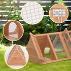 47  Triangle Chicken Coop 2-doors Rabbit Hutch Small Animal Pet Run Cage Wooden