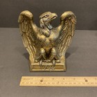 2 Vtg Brass 1776 America Bald Eagle Book Ends Patriotic 1972 Colonial Virginia