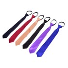 Lazy Necktie Boys Students Solid Casual Wedding Slim Zip Up Neck Tie  Jvtp3_sh