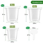 Supking Clear Nursery Pots 5 4 3 5 Inch Plastic Seed 3 5 4 5 Inch 