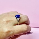 Navajo Sterling Silver And Azurite Malachite Stone Ring Size 5 5