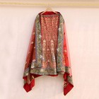 Heavy Red Raw Silk net Hand Embroidered Lehenga 2pcs Set By Designer Sabyasachi