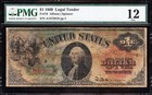  rare  Fine Graded 1869  1  rainbow  Us Legal Tender Note  Pmg 12  73019 