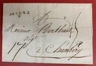 France  1792 Stampless Cover  Folded Letter  Sent From Troyes To Chambery