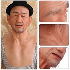  Silicone Old Man Masks Realistic Face Head Wear Male Disguise Cosplay Costume