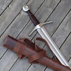 Hand Forged Carbon Steel Viking Sword Sharp Battle Ready Medieval With Scabbard