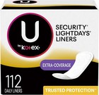 224-count Lightdays Unscented Panty Liners - 2-pack Extra Coverage Convenience