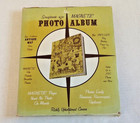 Nos Vintage Photo Album Antique World Map Magnetic Pages 13 x 11 5  Unused 1960s