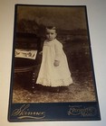 Antique Victorian American White Fashion Child  Open Picture Book Cabinet Photo 
