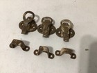 3 Vintage Hoosier Style Kitchen Latches With Keepers-brass Rings