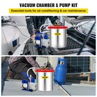 Vevor 5 Gallon Vacuum Chamber With 5cfm Vacuum Pump Kit 1 3hp Single Stage 110v