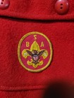 Vintage Original Official 1950 s Bsa Boy Scouts Red Wool Jacket Black Bull Patch