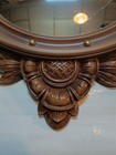 Vintage 1960 Syroco Eagle Convex Wall Mirror Large 29   18  Very Usa Br gold