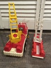 Fischer Price Vintage Lot Of 2 Fire Trucks W ladders