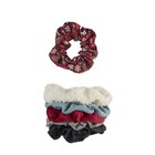 Scunci Classic Holiday Hair Scrunchie Gift Pack  Assorted Colors  6-count