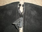 Ariat All Around Ii English Horse Riding Half Chaps Size Xl Leather Black Suede
