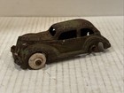 Vintage Arcade Cast Iron Toy Car Sedan Coupe Roadster Green Missing Wheel
