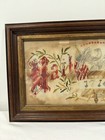Antique 1876 Centennial Paper Punch Sampler Hail Columbia National Anthem Framed