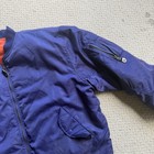 Vintage Navy Faded Reversible Military Style Bomber Jacket