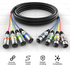 6ft 4 Channel Xlr Snake - Premium Xlr Male To Xlr Female Snake Cable For Live