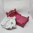 Fisher Price Briarberry Bears Pink Chair Bed Pull Out With Nightgown Used