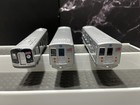 Lot Of 3 New York City Diecast Subway Pullback Toy 7 Inches Long