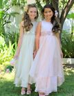 Wedding Satin Ruffles Organza Flower Girl Dress Elegant Pageant Birthday New 012