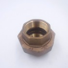 1-1 2  Fnpt 3 Piece Brass Pipe Fitting Union Nsf61-4 125 Psi