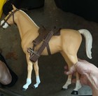 1965 Louis Marx Vintage Johnny West Thunderbolt Palomino Horse W  Accessories