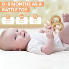 Baby Teething Toys For 0-6 6-12 Months- Bpa-free Food-grade Silicone   Natural B