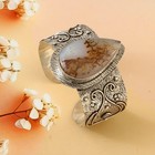 Dendritic Agate Stone  Beautiful Adjustable Brass Bracelet