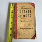 Vintage 1949 Farmer s Pocket Ledger  1972 Memo Book   Real Dairy Pencil