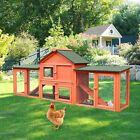 84  Wooden Rabbit Hutch Chicken Coop Poultry Habitat Small Animal House Outdoor