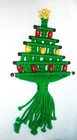 50  Off Sale  Vintage 22  Green Macrame Christmas Tree Wall Hanging Hand Made