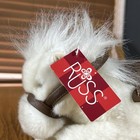 Vintage Russ Berrie Rodey Plush Horse White Pony W  Bridle   Tag Stuffed 1990 s