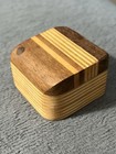 Hand Made Wood Box Swivel Top Ring Holder Gift