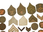 Large Lot Wwi Us Army Rank Insignia Patches Stripes Chevrons Dr16